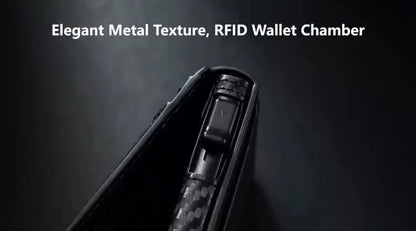 Men's Wallet Minimalist Carbon Fiber RFID Blocking- Pop-Up Card holder