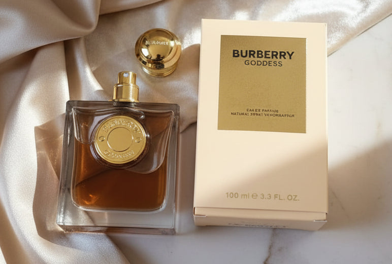 burberry perfume on a classy background