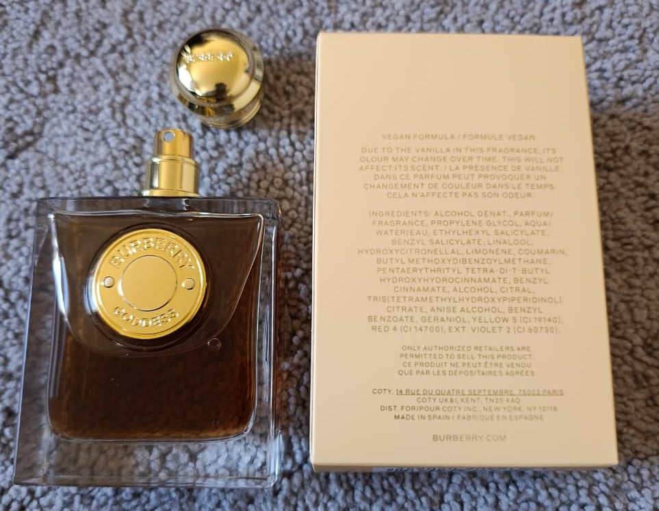 burberry Perfume Box Backside